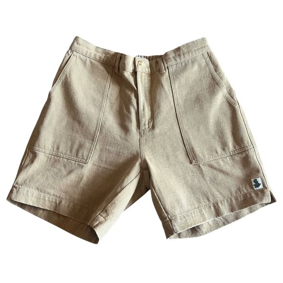 Quaker Marine Supply Ventura Short in Sand Ranger Twill Womens Elastic Waist LG - Picture 1 of 6